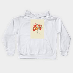 Red Loose Flower Kids Hoodie